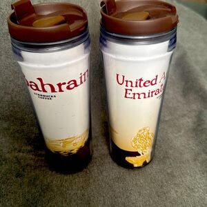 Collectors Starbucks Middle Eastern travel mug Bahrain United Emirates 2004 12oz